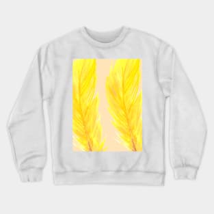 Boho golden feather pattern Crewneck Sweatshirt